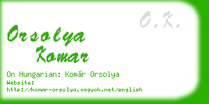 orsolya komar business card