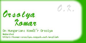 orsolya komar business card